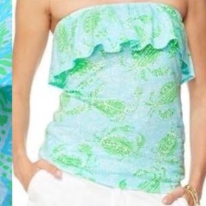 SOLD Lilly Pulitzer Wiley Ruffle Tube Top